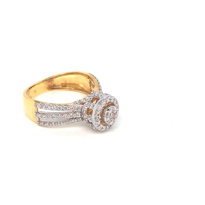 18K YG Engagement Diamond Ring-1pc