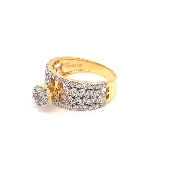 18K YG Bridal Diamond Ring-1pc