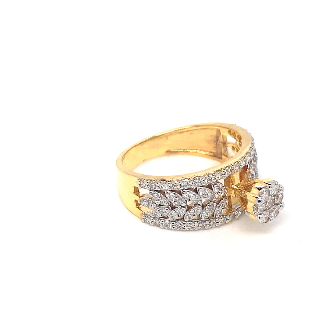 18K YG Bridal Diamond Ring-1pc