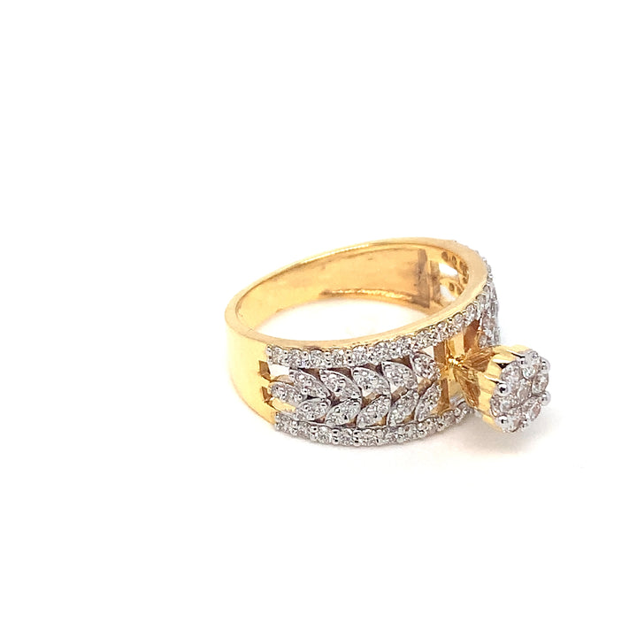 18K YG Bridal Diamond Ring-1pc