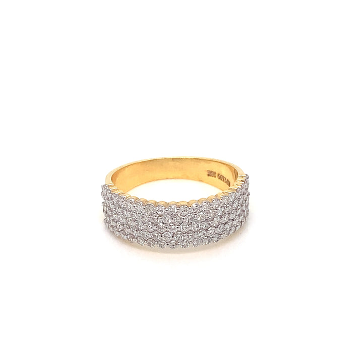 18K YG Cluster Diamond Ring-1pc