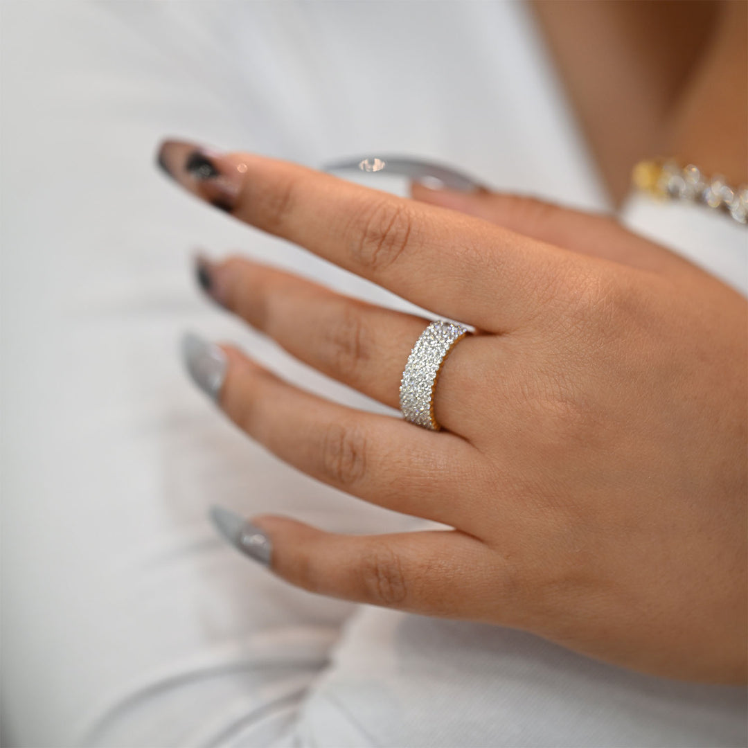 18K YG Cluster Diamond Ring-1pc