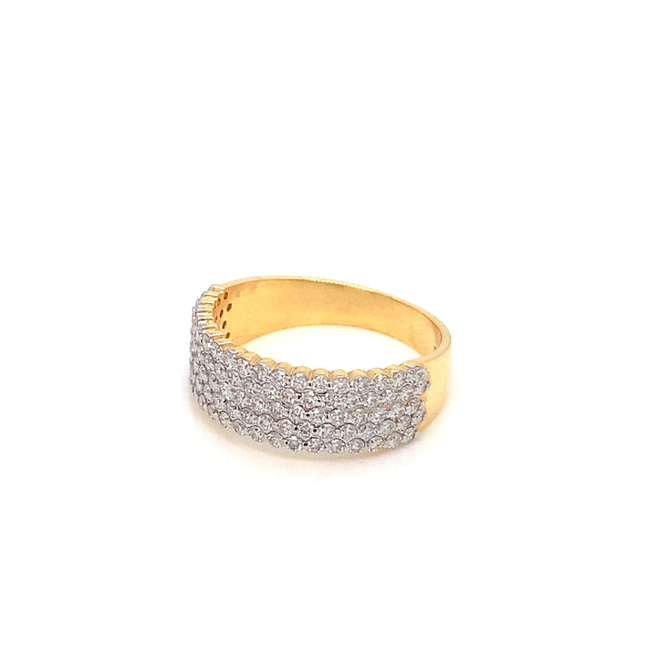 18K YG Cluster Diamond Ring-1pc