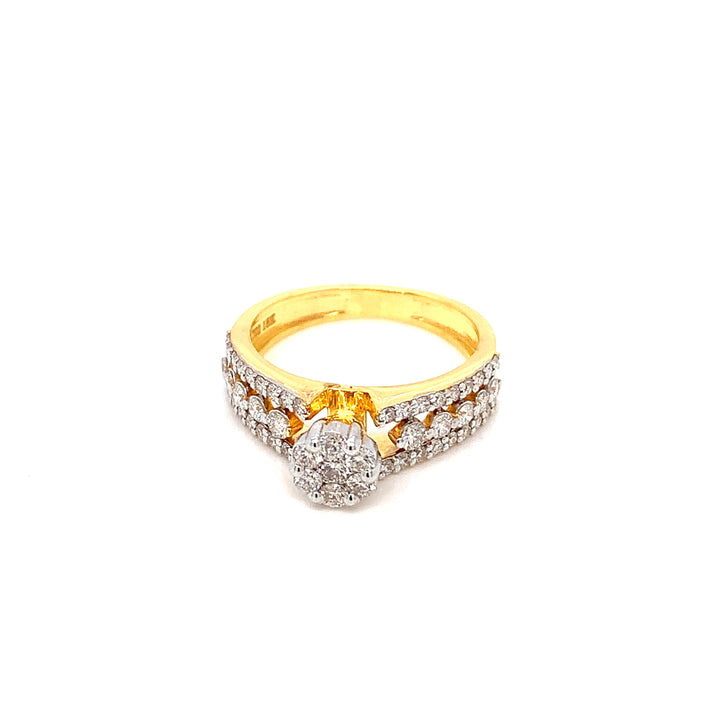 18K YG Engagement Diamond Ring-1pc