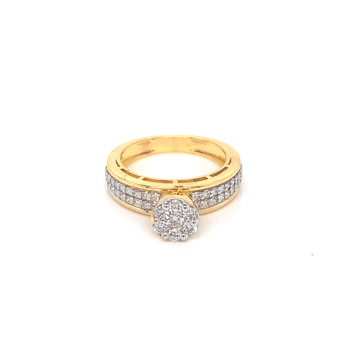 18K YG Engagement Diamond Ring-1pc
