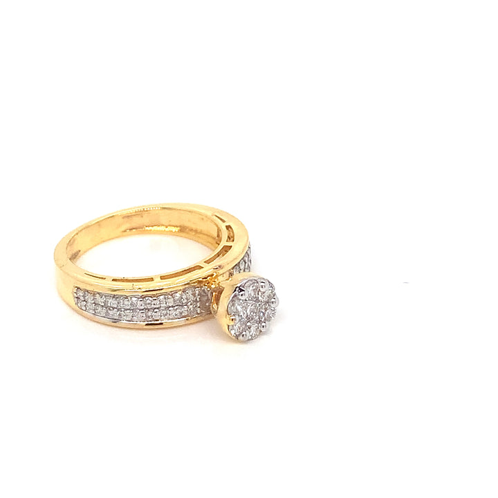 18K YG Engagement Diamond Ring-1pc