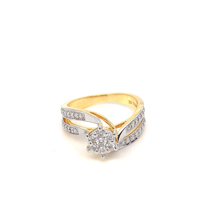 18K YG Fancy Diamond Ring-1pc