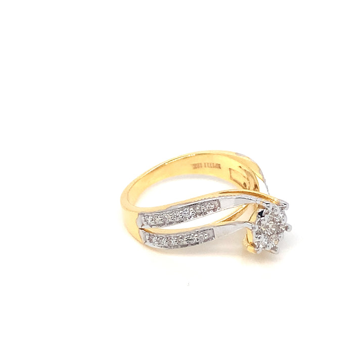 18K YG Fancy Diamond Ring-1pc
