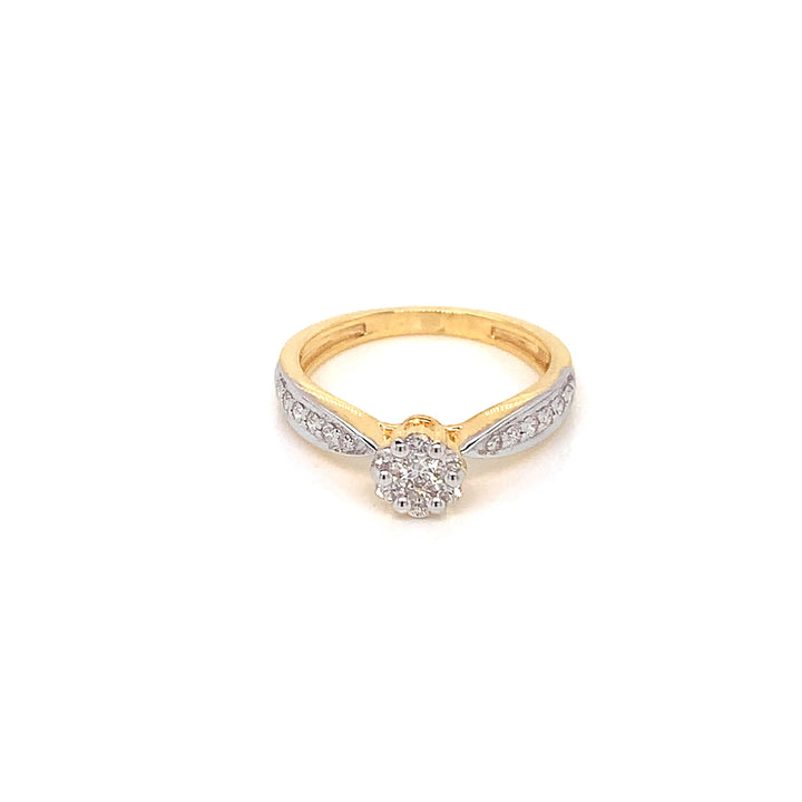 18K YG Engagement Diamond Ring-1pc