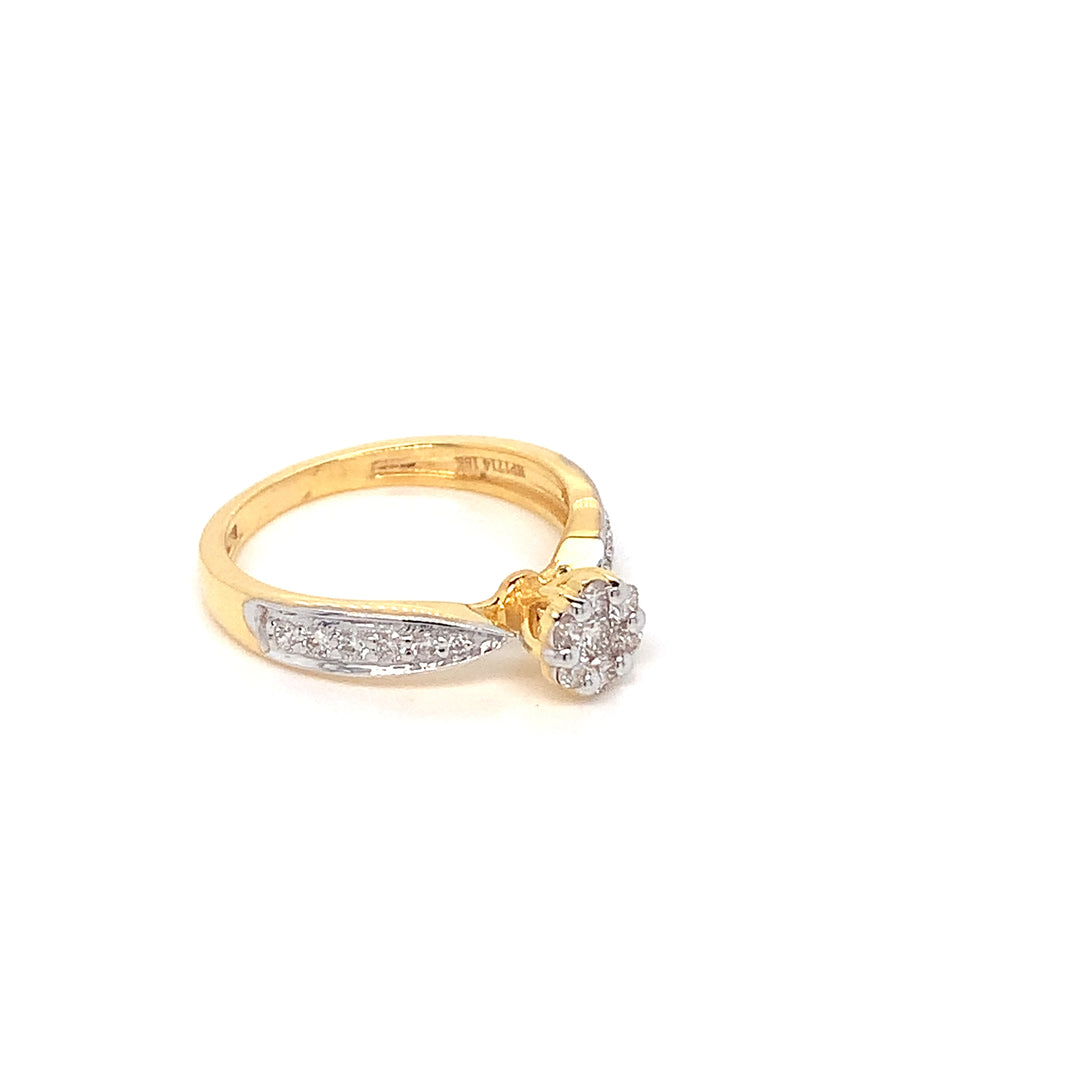 18K YG Engagement Diamond Ring-1pc