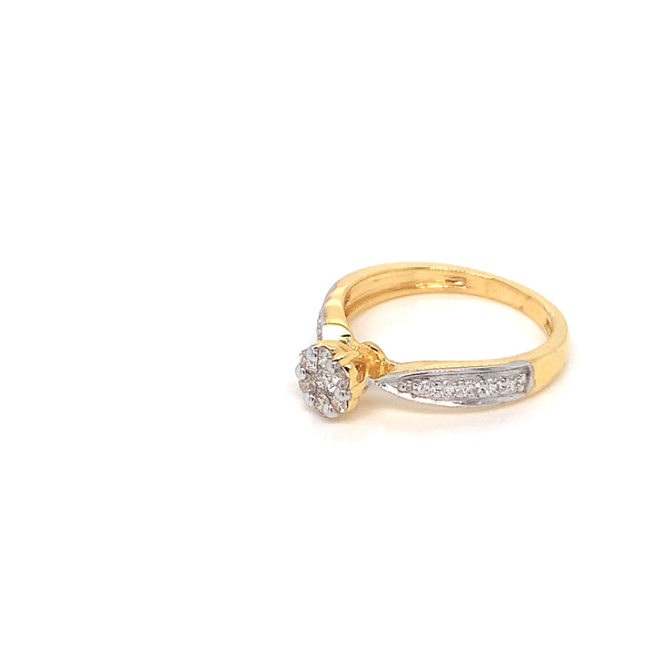 18K YG Engagement Diamond Ring-1pc