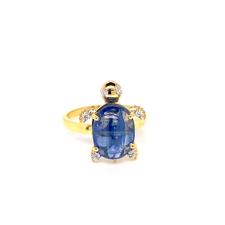 14K YG Tortoise Diamond, Kynite Ring-1pc