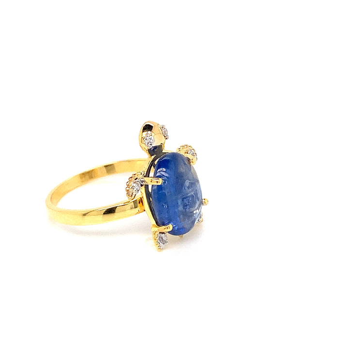 14K YG Tortoise Diamond, Kynite Ring-1pc