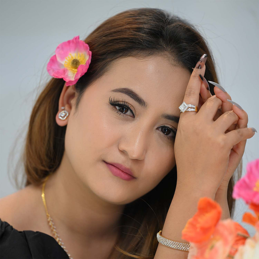 14K YG Fancy Diamond Ring-1pc