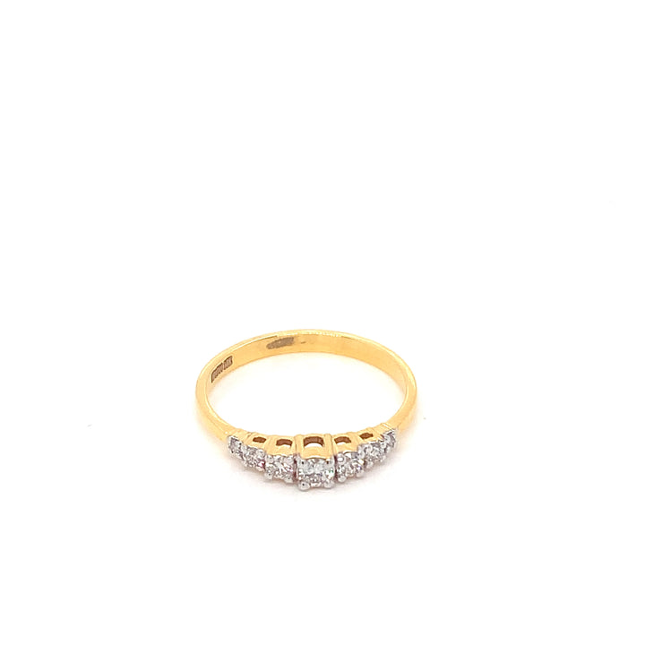18K YG Cluster Diamond Ring-1pc