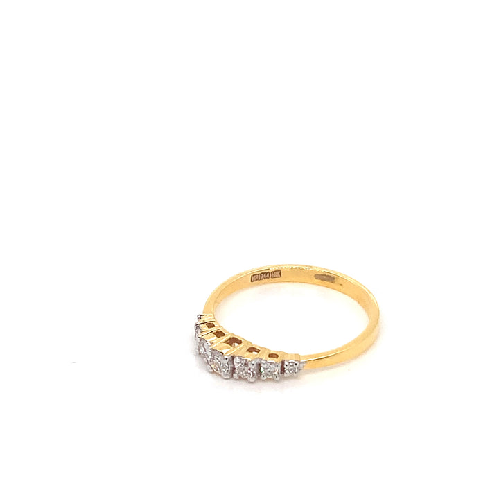 18K YG Cluster Diamond Ring-1pc