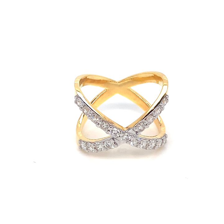 18K YG Cluster Diamond Ring-1pc