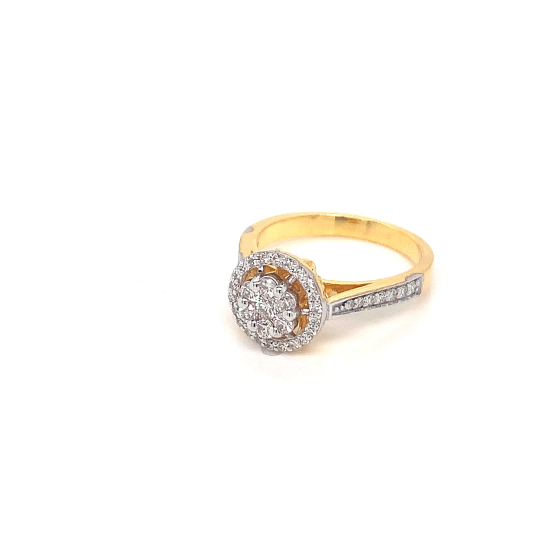 18K YG Engagement Diamond Ring-1pc