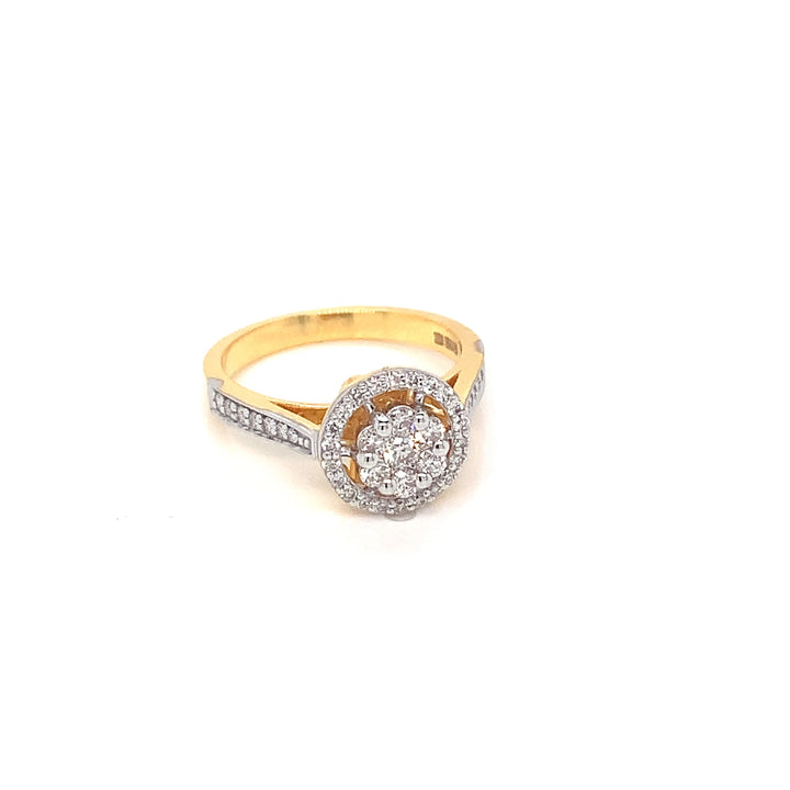 18K YG Engagement Diamond Ring-1pc
