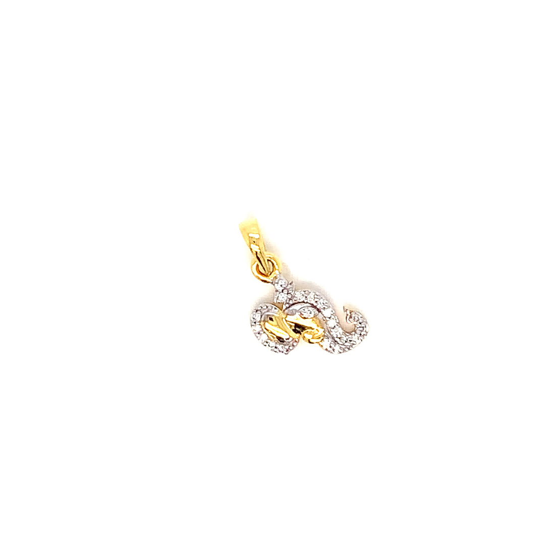 14K YG Cluster Diamond Pendant-1pc
