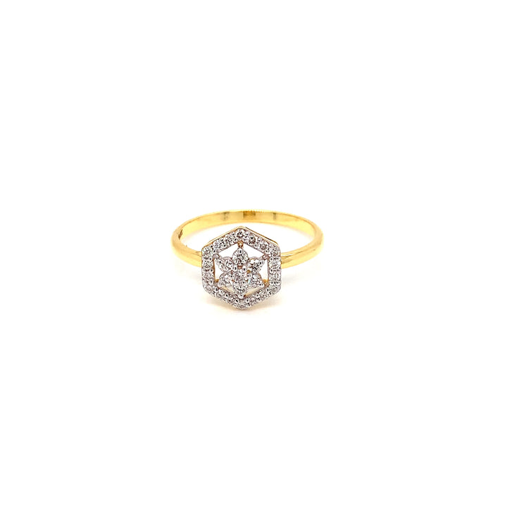 14K YG Star Diamond Ring-1pc