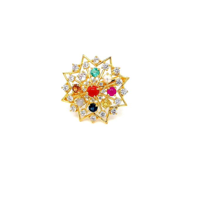 22K YG Navaratna Ring-1pc