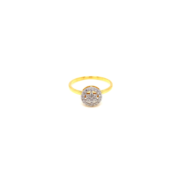 18K YG Halo Star Diamond Ring-1pc