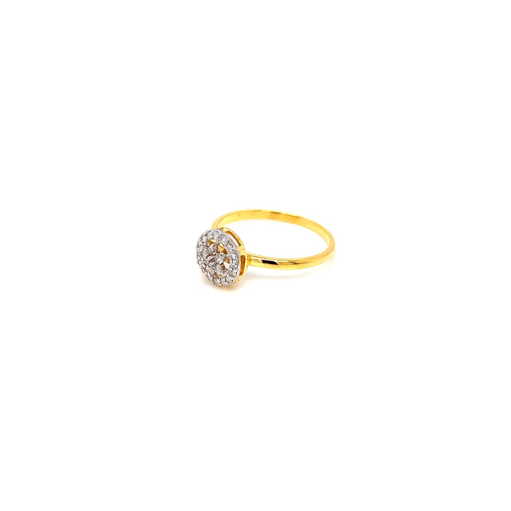 18K YG Halo Star Diamond Ring-1pc