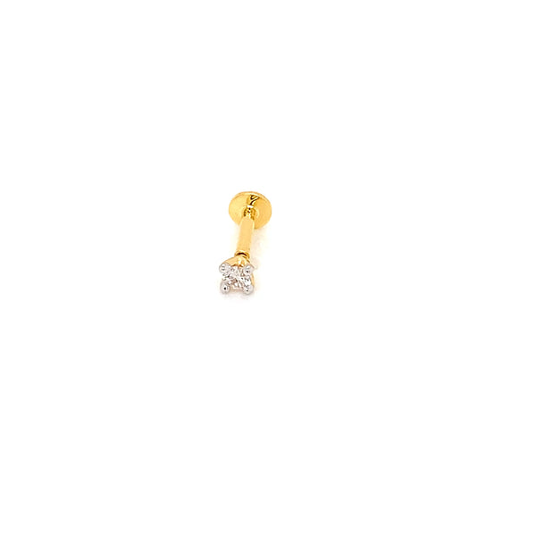 14K YG Solitaire Diamond Nosepin-1pc