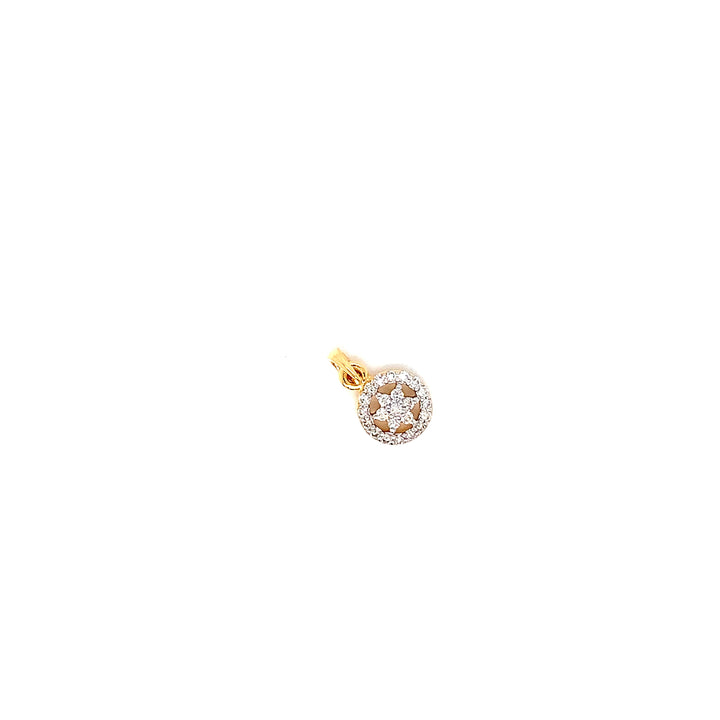 14K YG Star Diamond Pendant-1pc