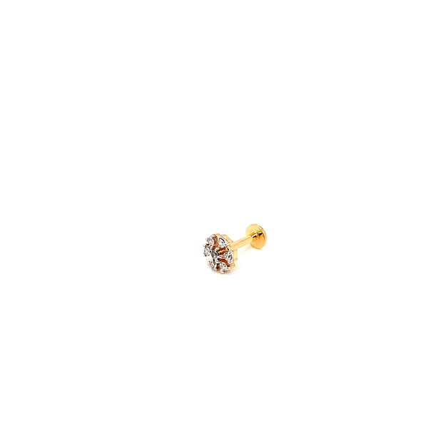 14K YG Flower Diamond Nosepin-1pc