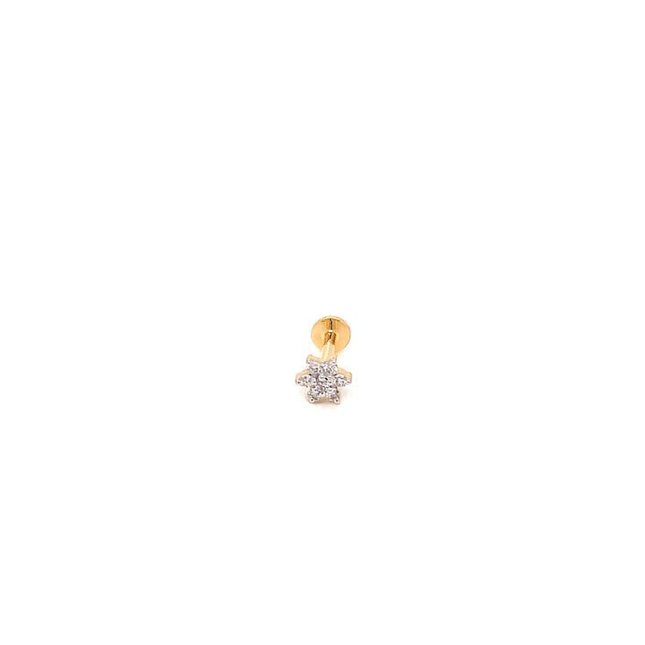 14K YG Star Diamond Nosepin-1pc