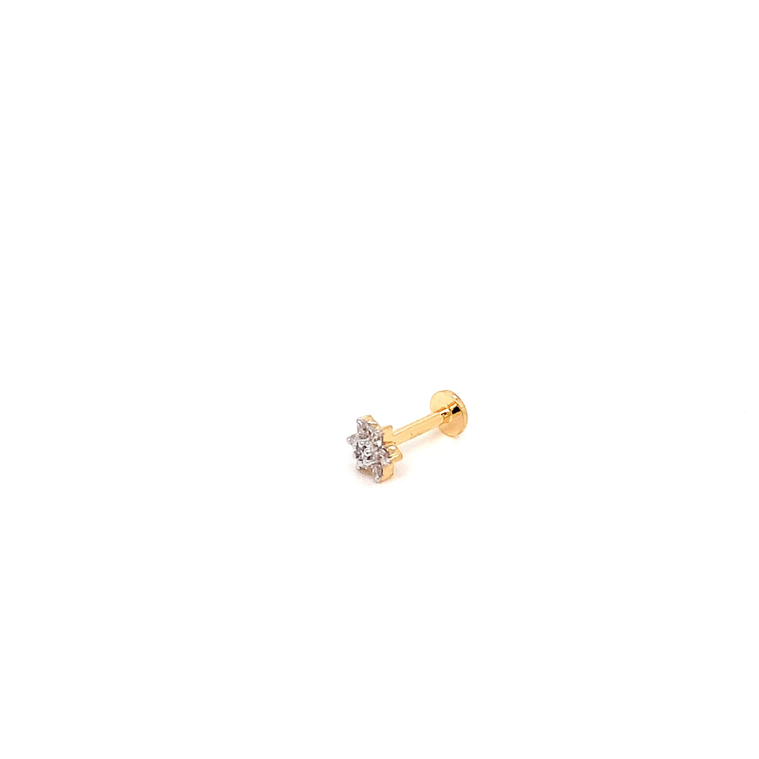 14K YG Star Diamond Nosepin-1pc