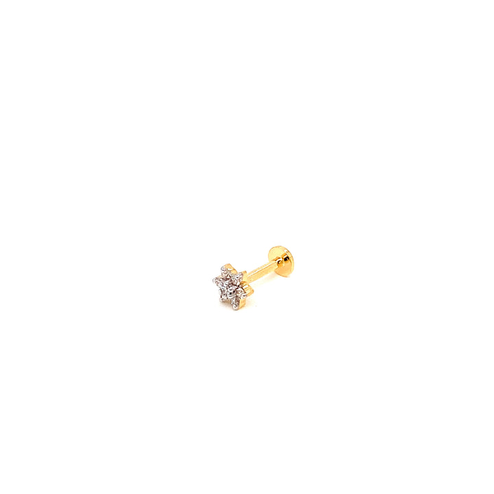 14K YG Star Diamond Nosepin-1pc