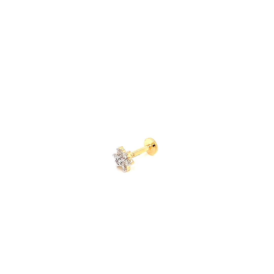 14K YG Star Diamond Nosepin-1pc
