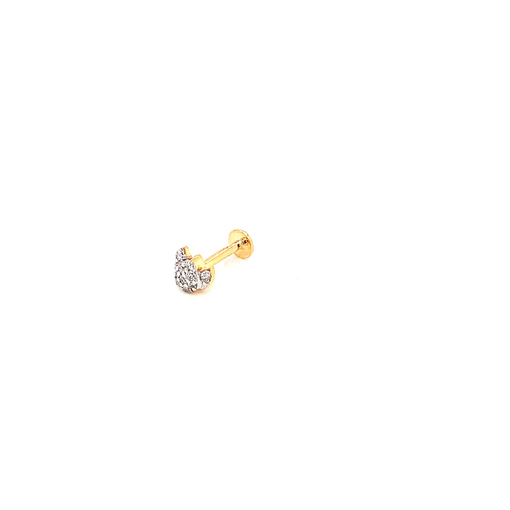 14K YG Moon Diamond Nosepin-1pc