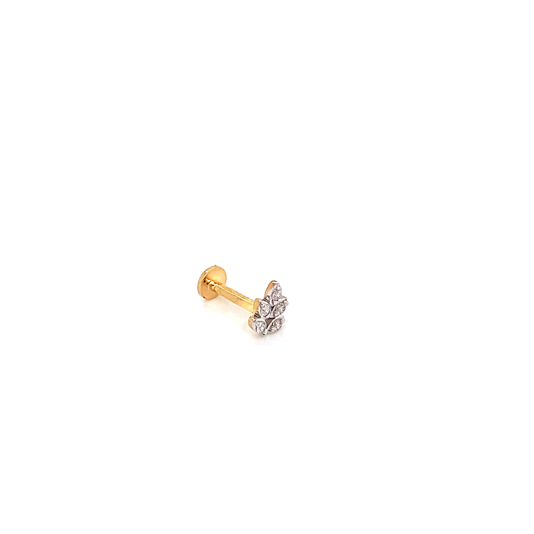 14K YG Fancy Diamond Nosepin-1pc
