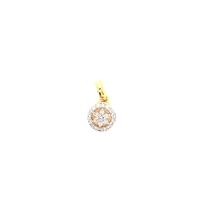 14K YG Star Diamond Pendant-1pc