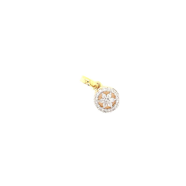 14K YG Star Diamond Pendant-1pc