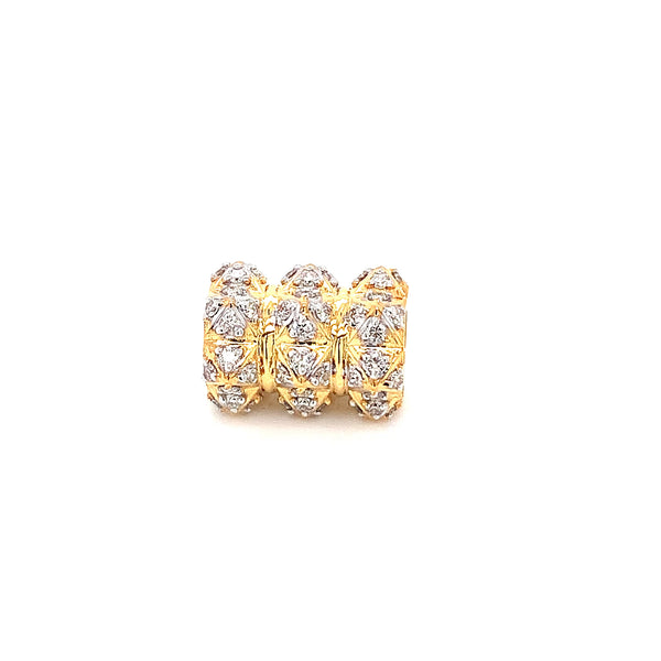 14K YG Cluster Diamond Pendant-1pc