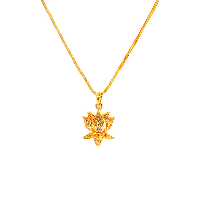 14K YG Cluster Diamond Pendant-1pc