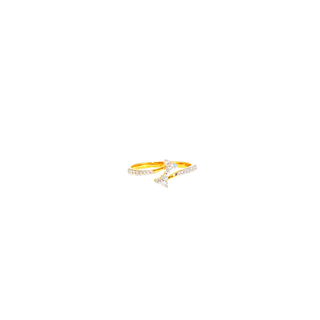 14K YG Cluster Diamond Ring-1pc