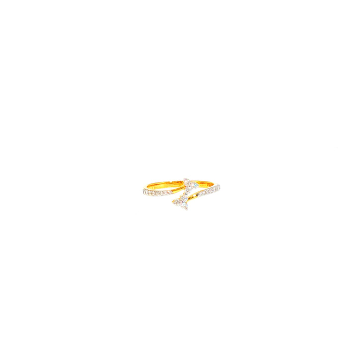 14K YG Cluster Diamond Ring-1pc