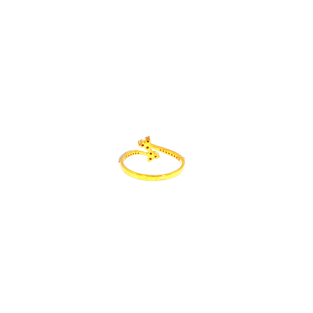 14K YG Cluster Diamond Ring-1pc
