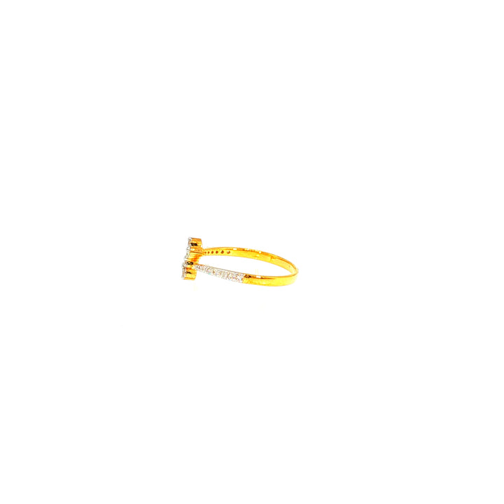 14K YG Cluster Diamond Ring-1pc