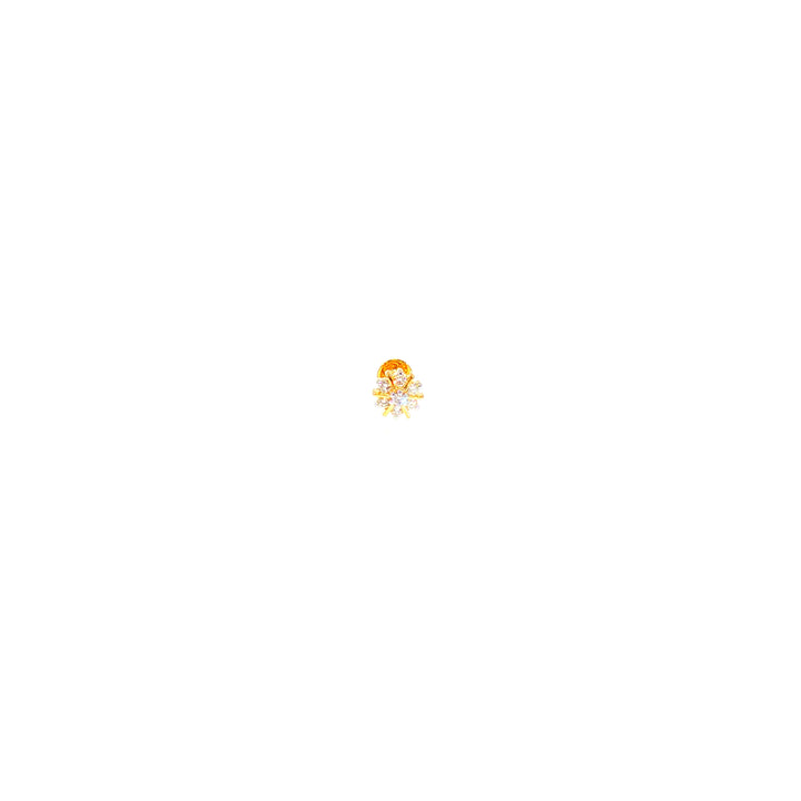 14K YG Nakshatra Diamond Nosepin-1pc