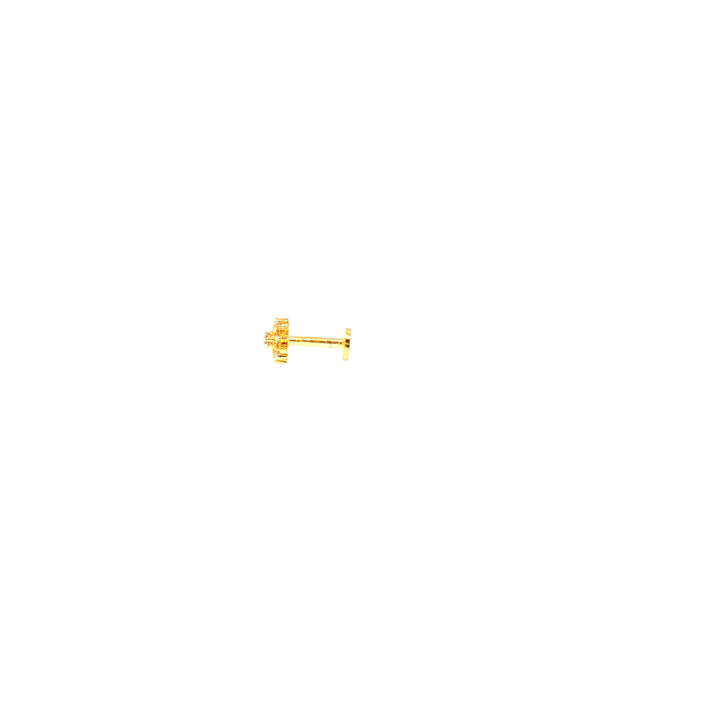 14K YG Nakshatra Diamond Nosepin-1pc