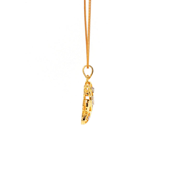 14K YG Ganesh Diamond Pendant-1pc