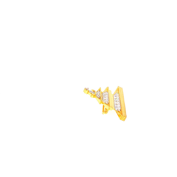 14K YG Temple Diamond Brooch-1pc
