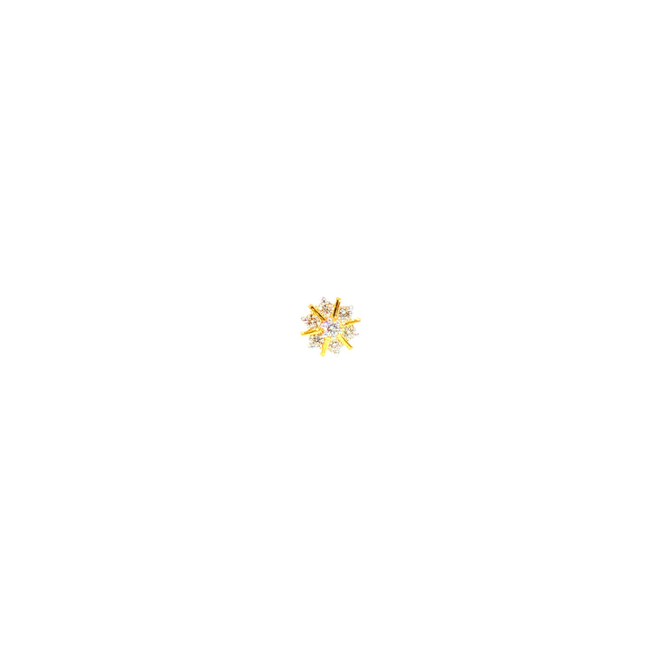 14K YG Nakshatra Diamond Nosepin-1pc
